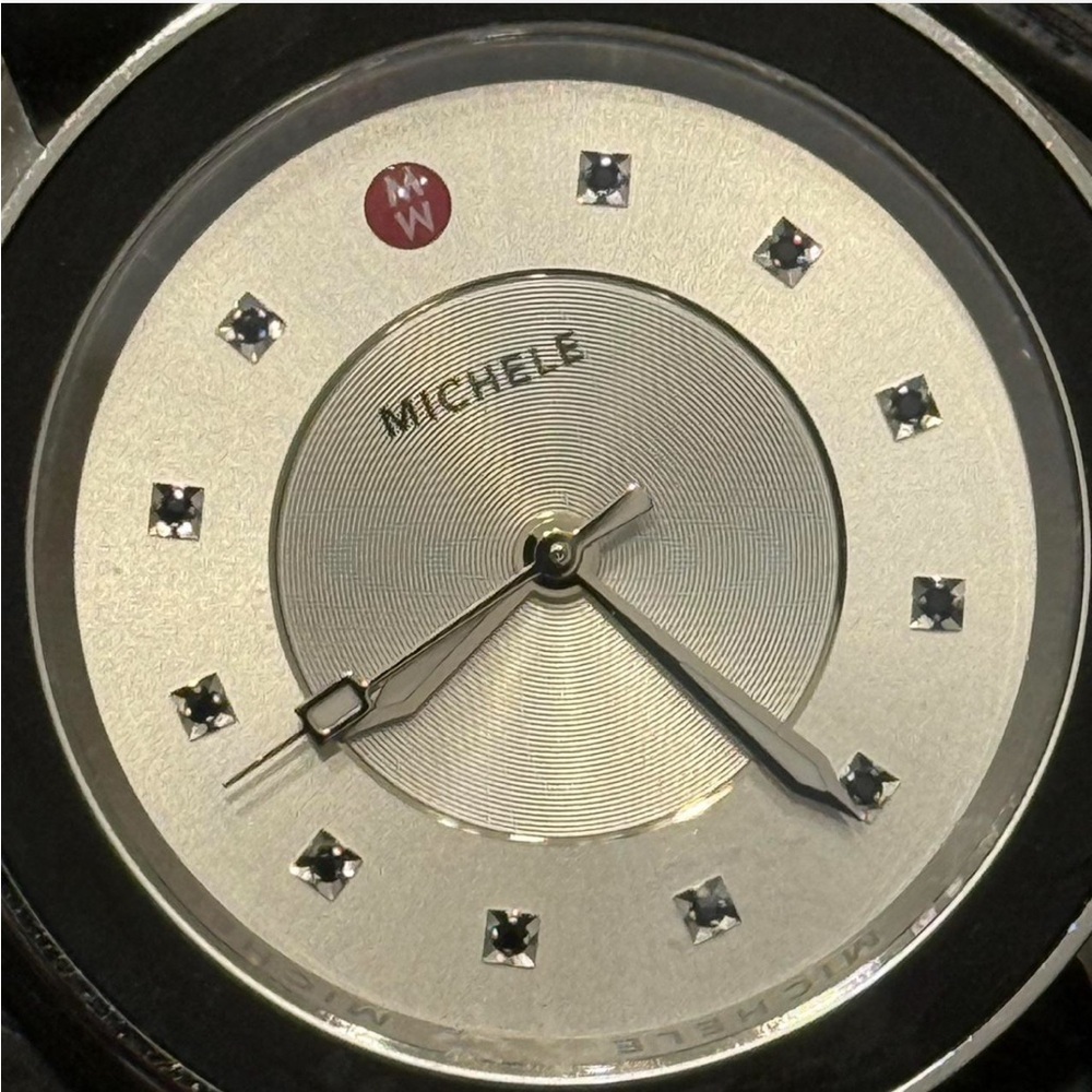 Michele Cape Spinner Black Dial Watch | Retail Tag $295 - Picture 6 of 8